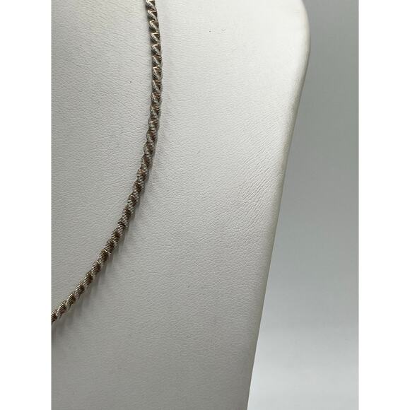 Milor Italy Sterling Silver Serpentine 8.2g Twisted Snake Torque Chain Necklace - Picture 5 of 12